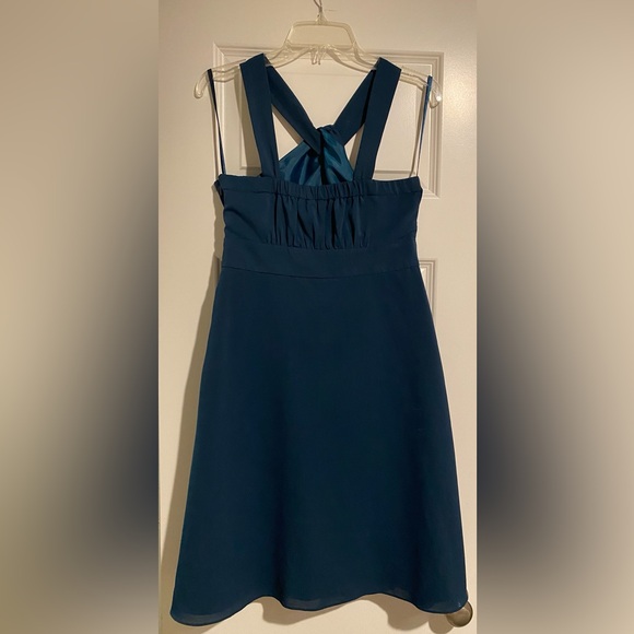 Limited cross cross front teal cocktail dress size 8 - Picture 5 of 5